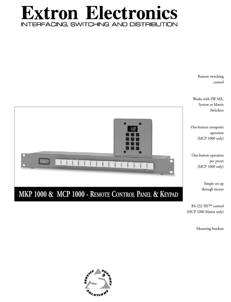 Extron electronics MCP 1000 brochure