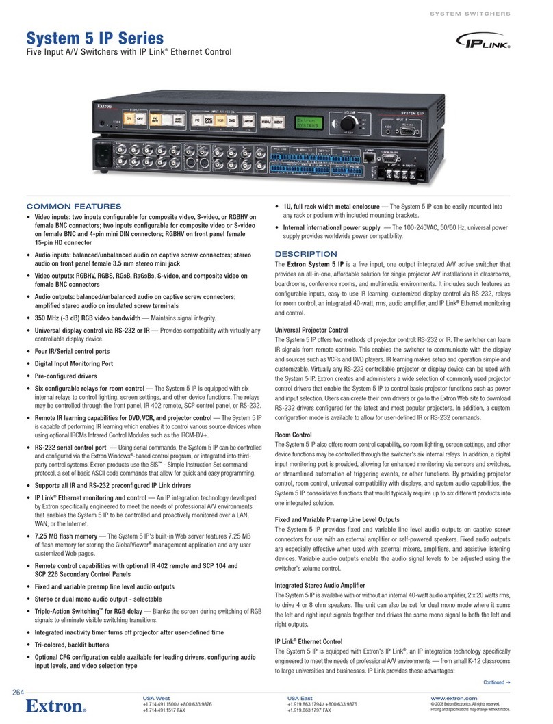Extron electronics System 5 IP Series User manual