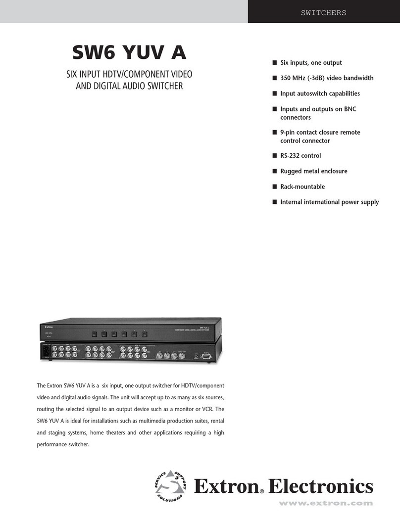 Extron electronics SW6 YUV A User manual