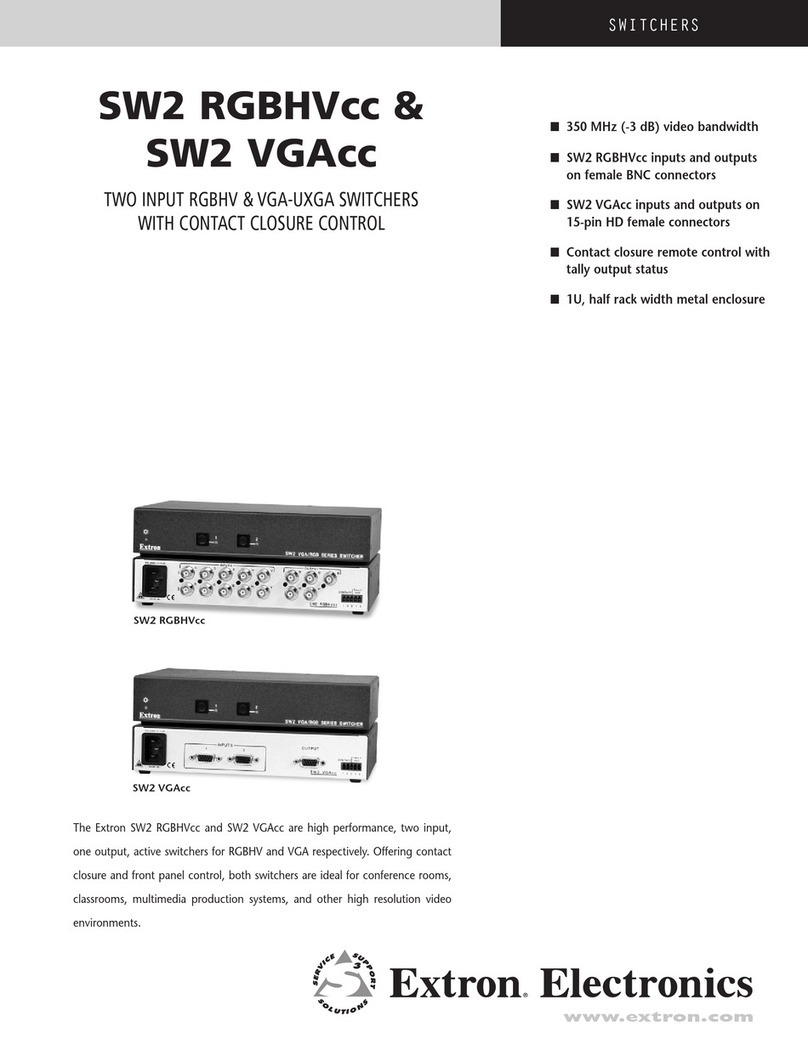 Extron electronics SW2 RGBHVcc Brochure & specs