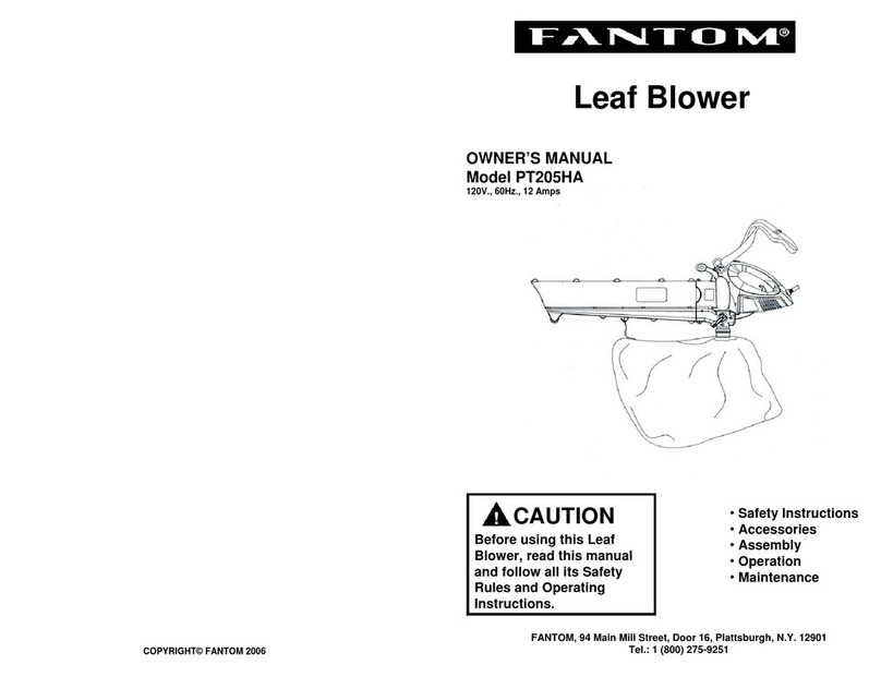 Fantom LEAF BLOWER PT205HA User manual