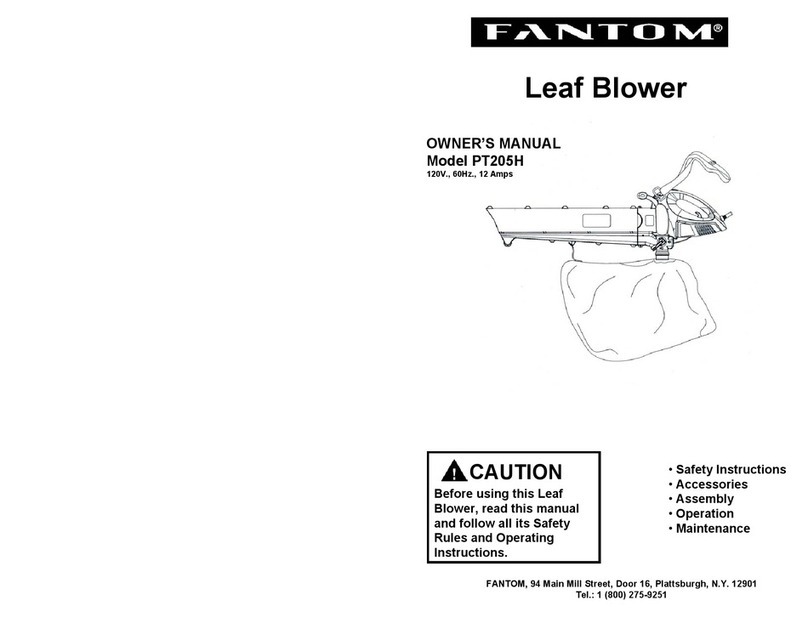 Fantom LEAF BLOWER PT205H owner's manual