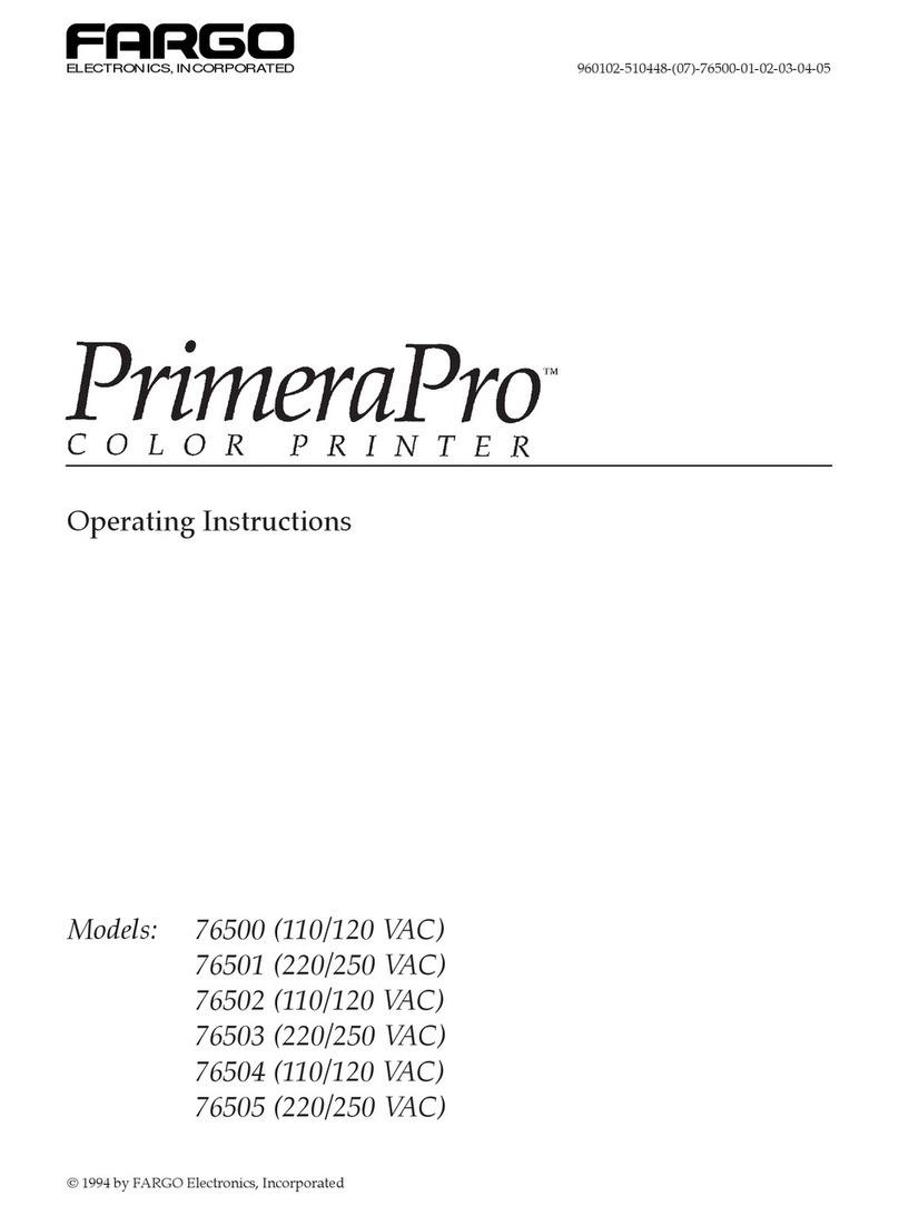 FARGO electronics PrimeraPro 76500 User manual