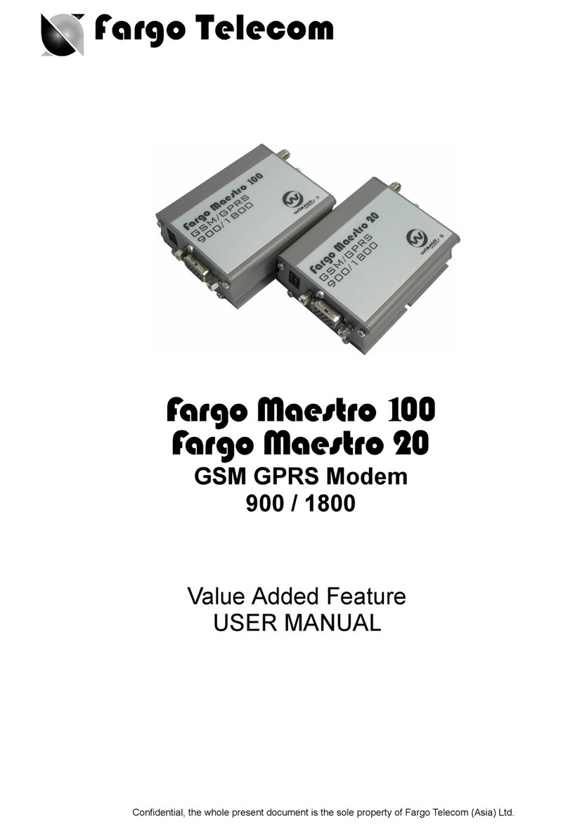 Fargo Maestro 1800 User manual