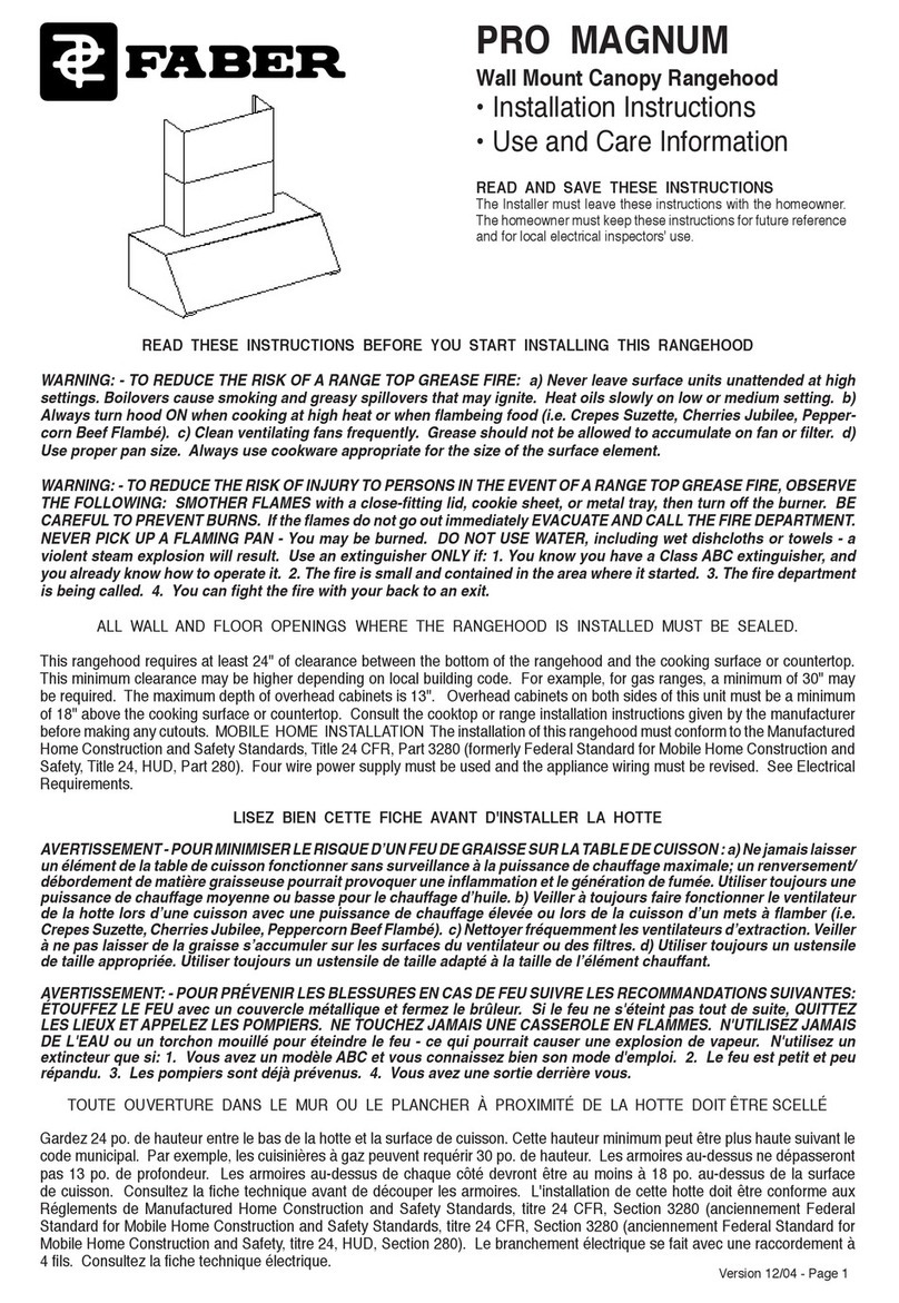 Faber Pro Magnum User manual Faber Pro Magnum User manual