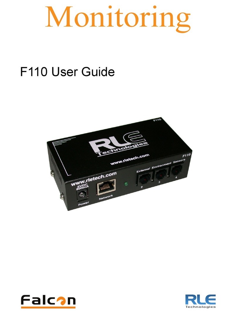 RLE Technologies MONITORING F110 user manual RLE Technologies MONITORING F110 user manual