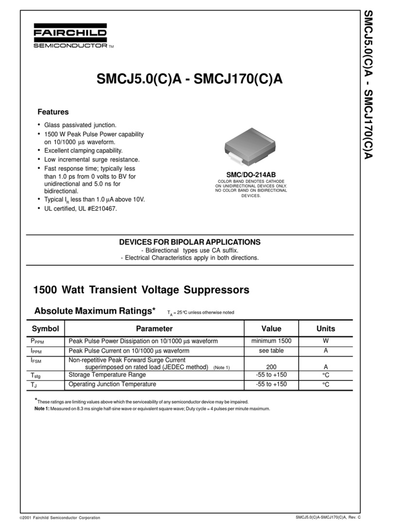 Fairchild SMC/DO-214AB Specification sheet Fairchild SMC/DO-214AB Specification sheet