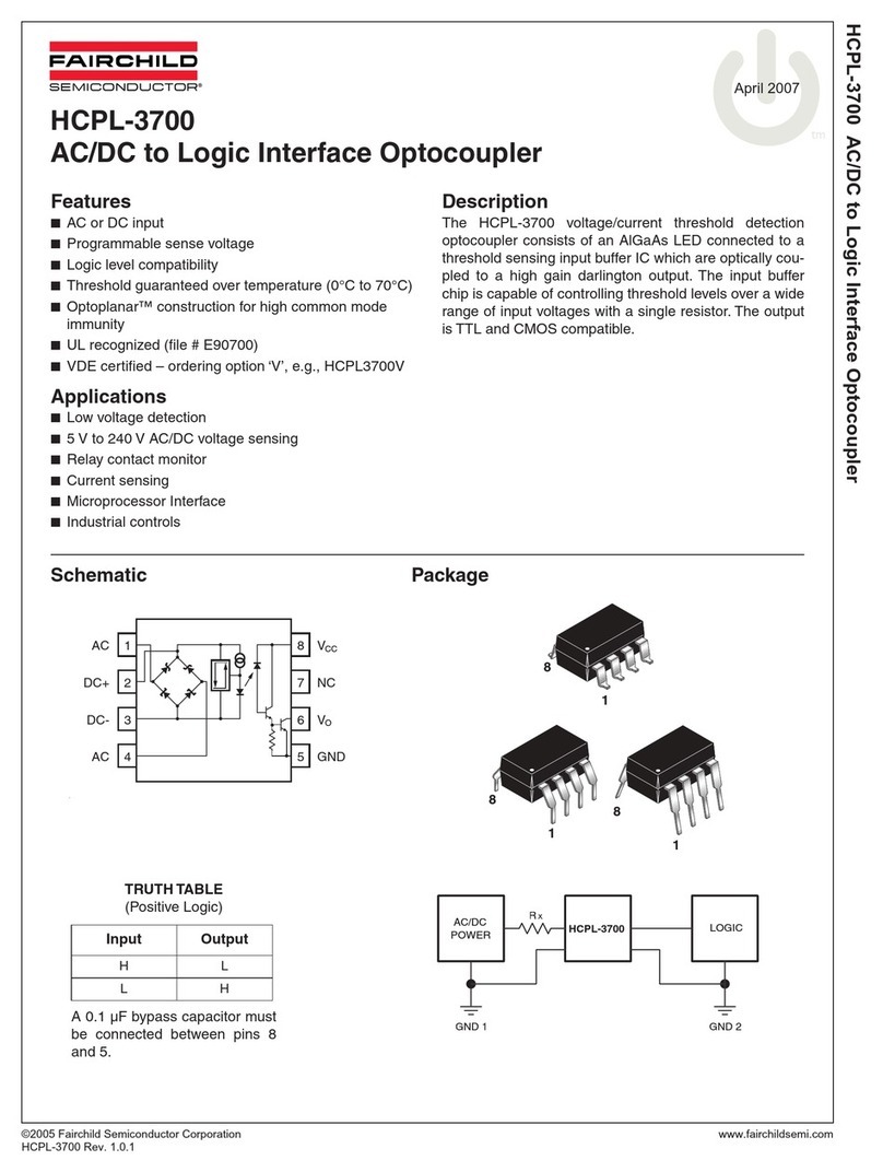 Fairchild AC/DC to Logic Interface Optocoupler... product manual