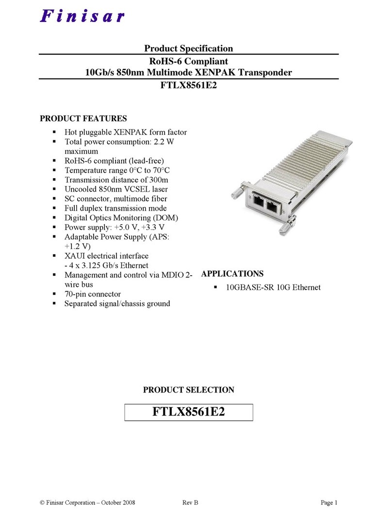 Finisar XENPAK Transponder FTLX8561E2 Specifications