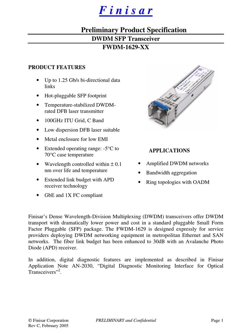 Finisar FWDM-1629-XX Product specification