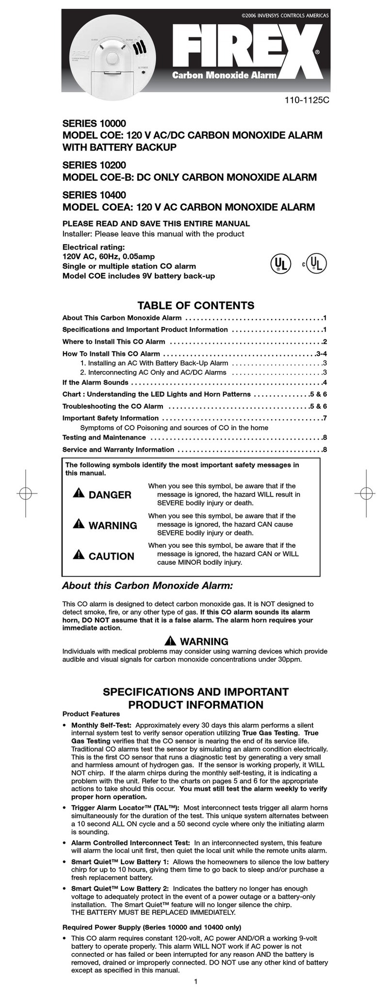 Firex SERIES 10000 User manual