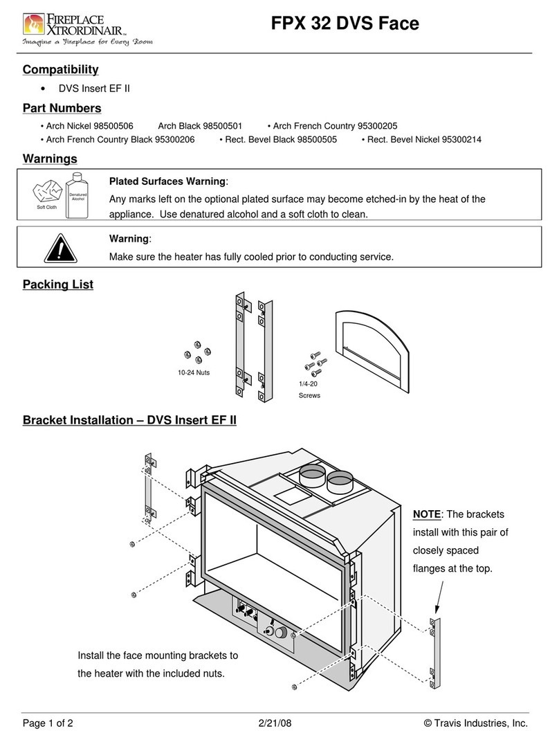 FireplaceXtrordinair DVS FACE FPX 32 user manual