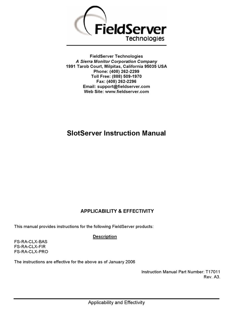 FieldServer FS-RA-CLX-BAS instruction manual
