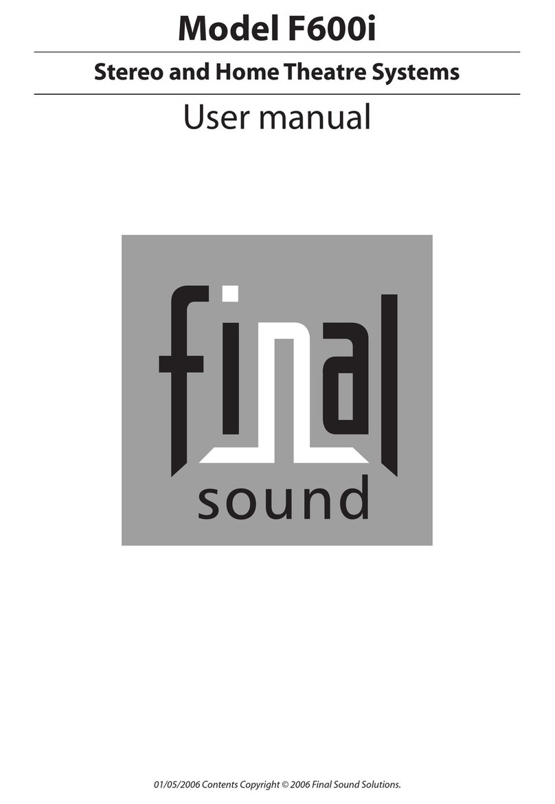Final Sound F600i user manual