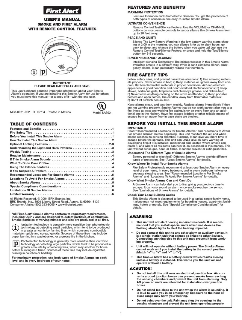 First Alert SA302 User manual