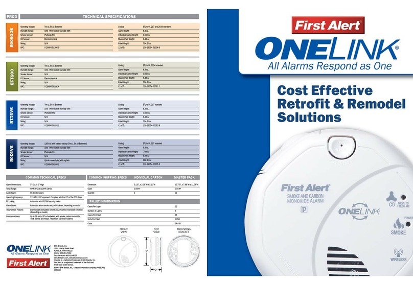 First Alert One Link SA520B User manual