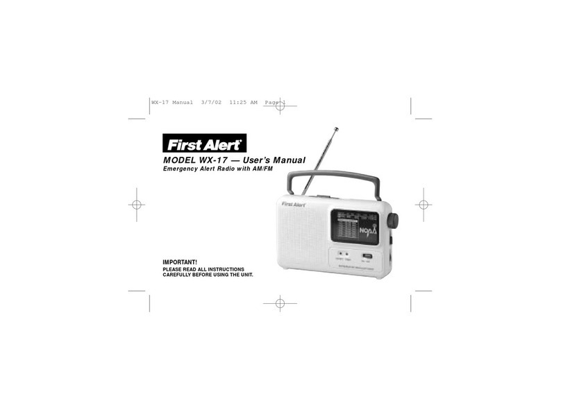 First Alert WX-17 User manual