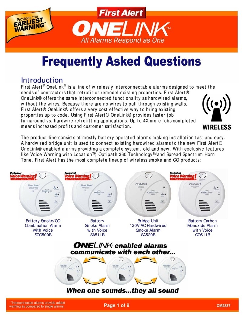 First Alert ONELINK CM2837 Frequently asked questions First Alert ONELINK CM2837 Frequently asked questions