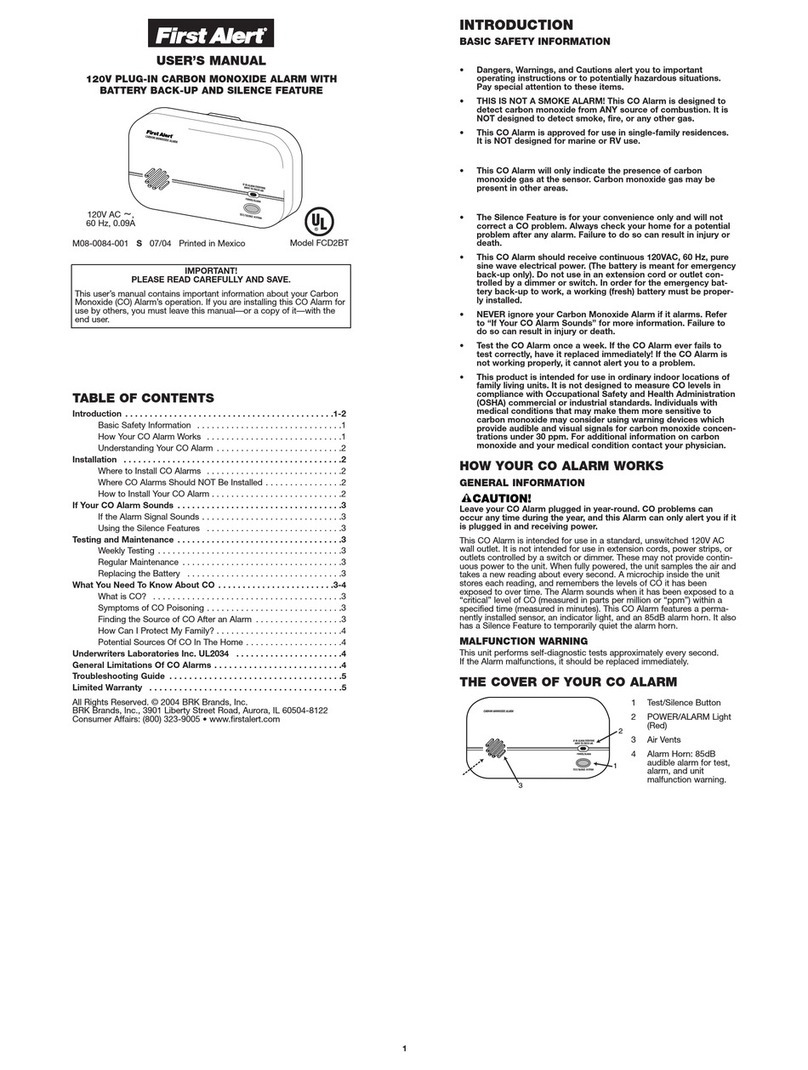 First Alert FCD2B User manual