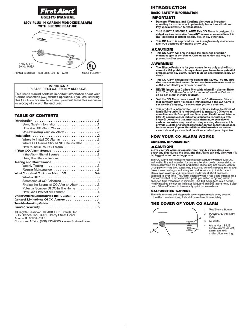 First Alert FCD2NP User manual