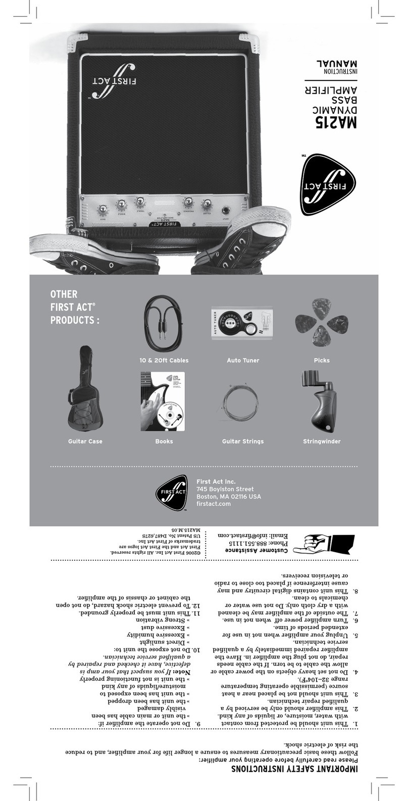 First Act MA215 User manual