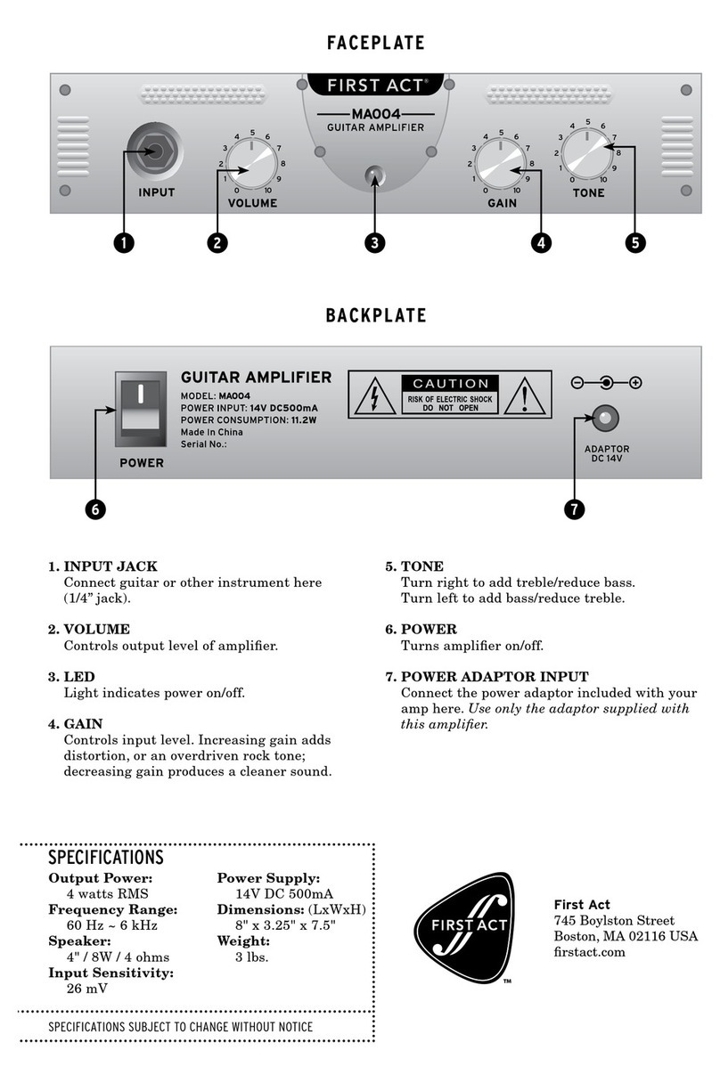 First Act MA004 instruction manual
