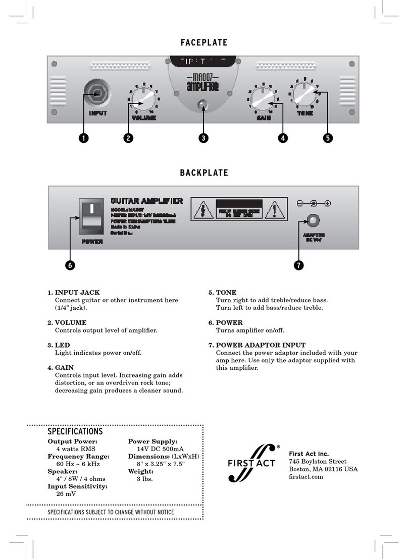 First Act MA007 User manual