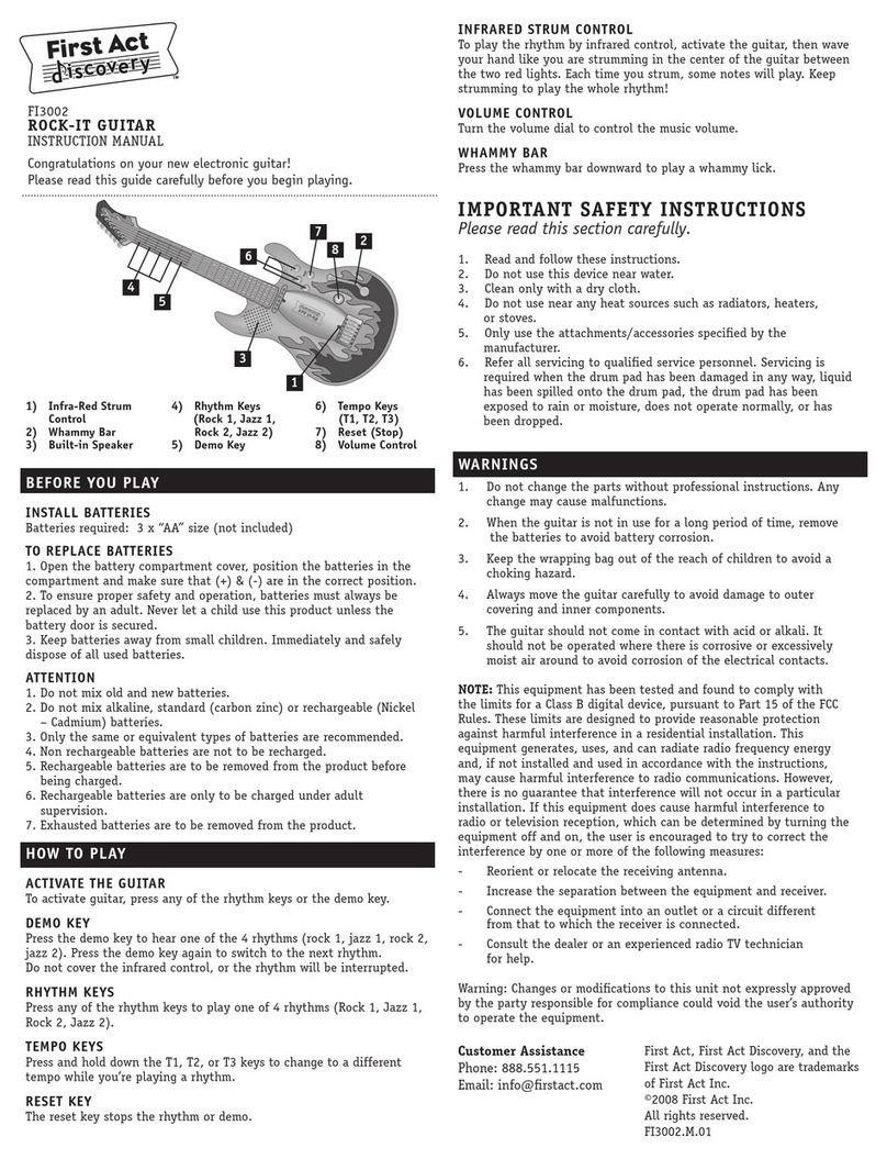 First Act FI3002 instruction manual