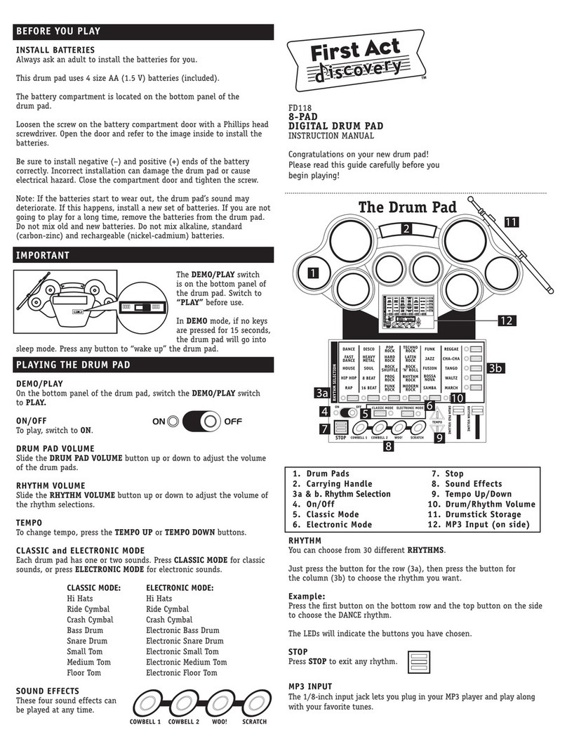 First Act FD118 instruction manual