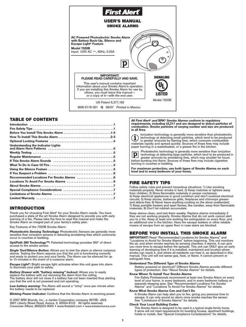 First Alert 7020b User manual