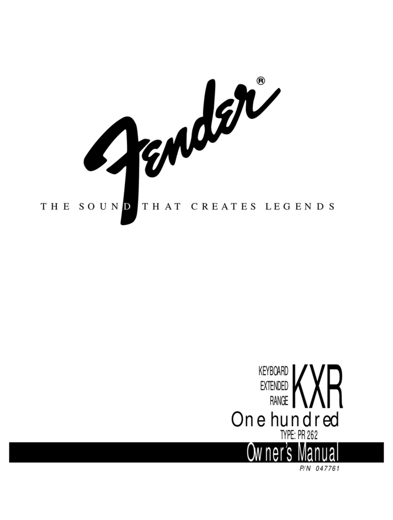 Fender KXR 100 owner's manual