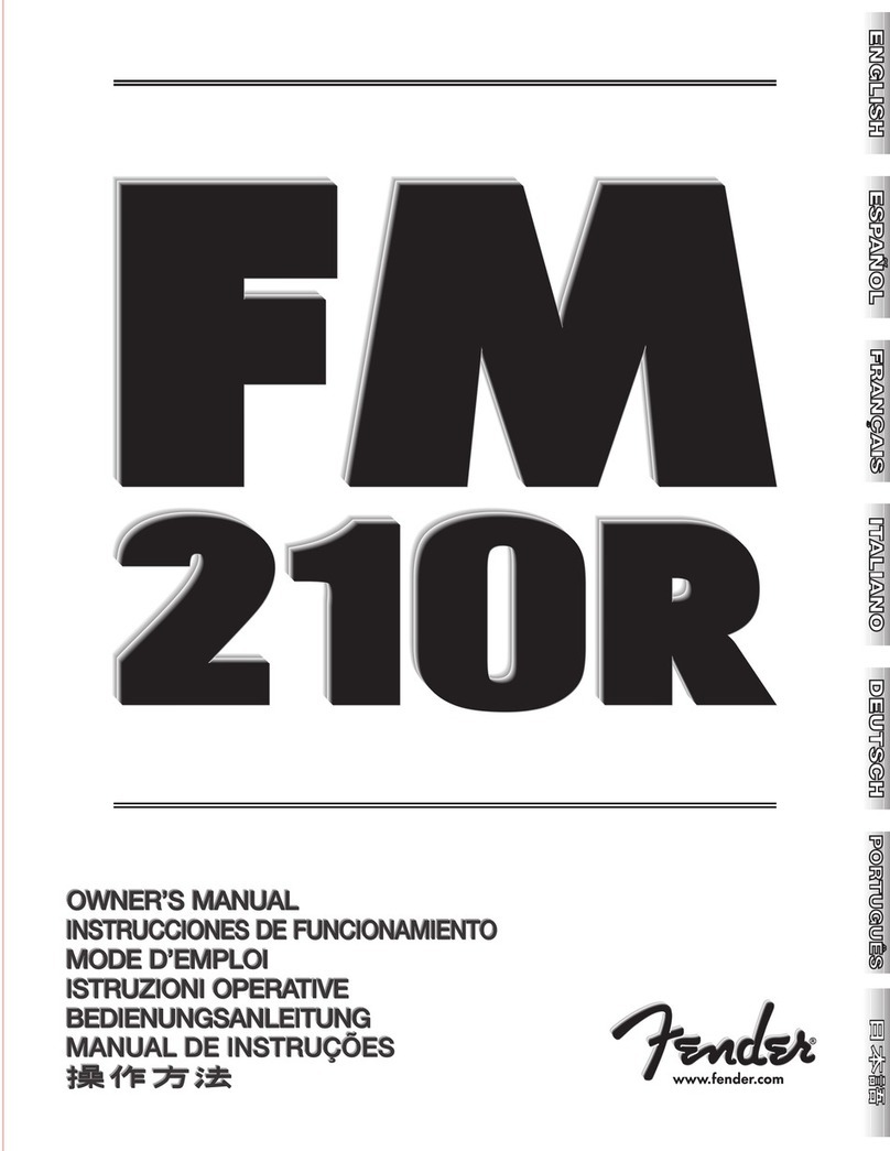 Fender 210R User manual