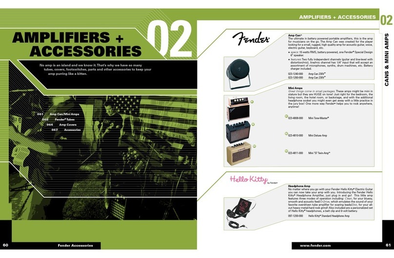 Fender MUSICMASTER - MANUEL 2 User manual