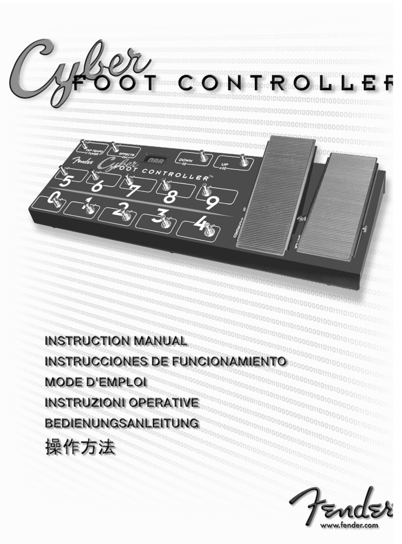 Fender Music Pedal instruction manual