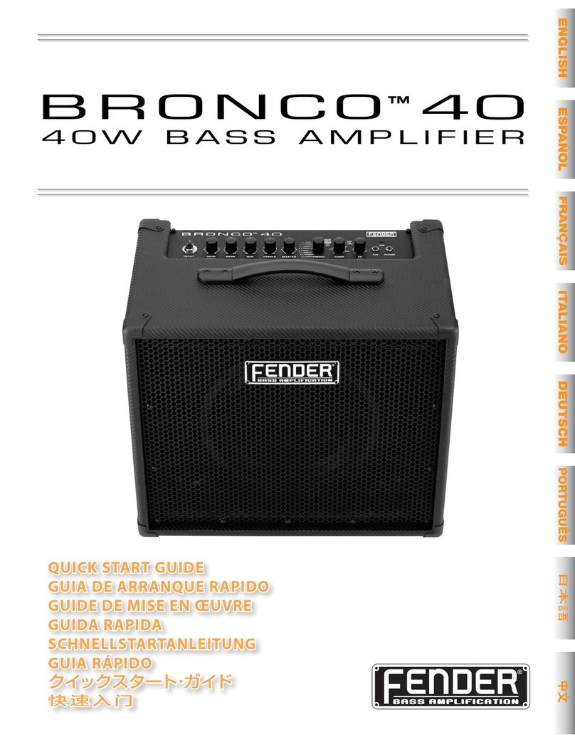 Fender BRONCO 40 quick start guide