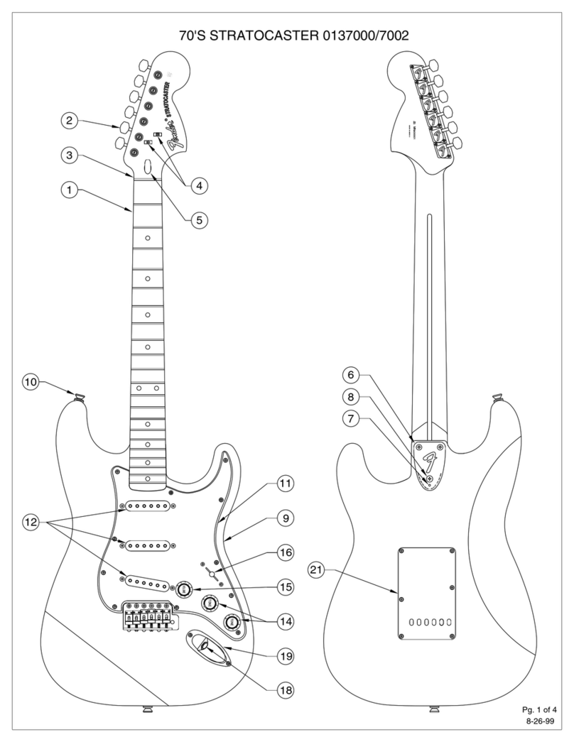 Fender Stratocaster 0137000 User manual Fender Stratocaster 0137000 User manual