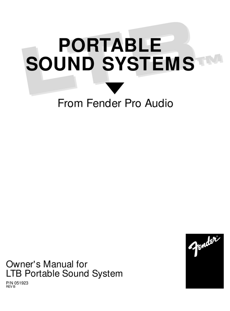 Fender P/N 051923 owner's manual