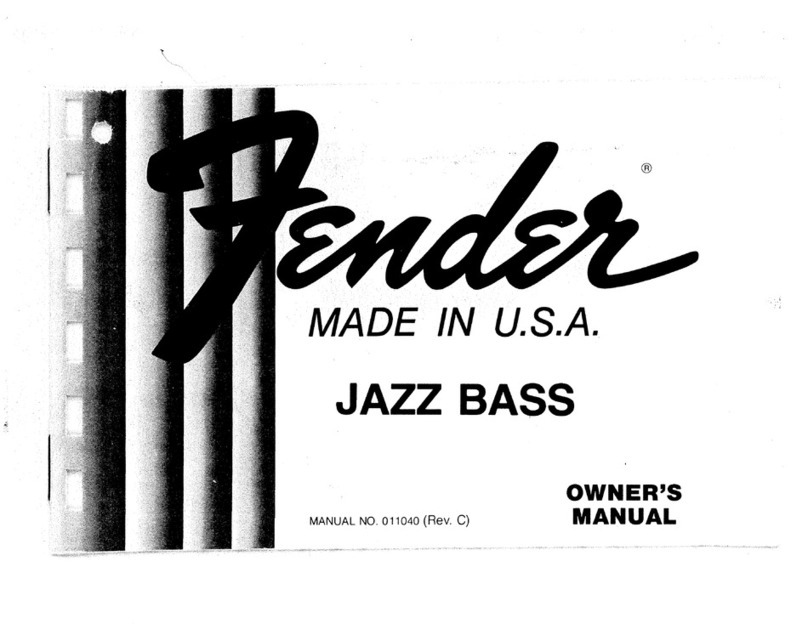 Fender JAZZ BASS owner's manual