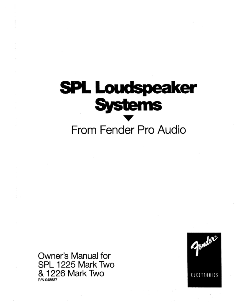 Fender SPL 1225 User manual