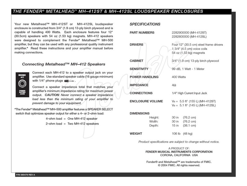 Fender MetalHead MH-412SL Specifications