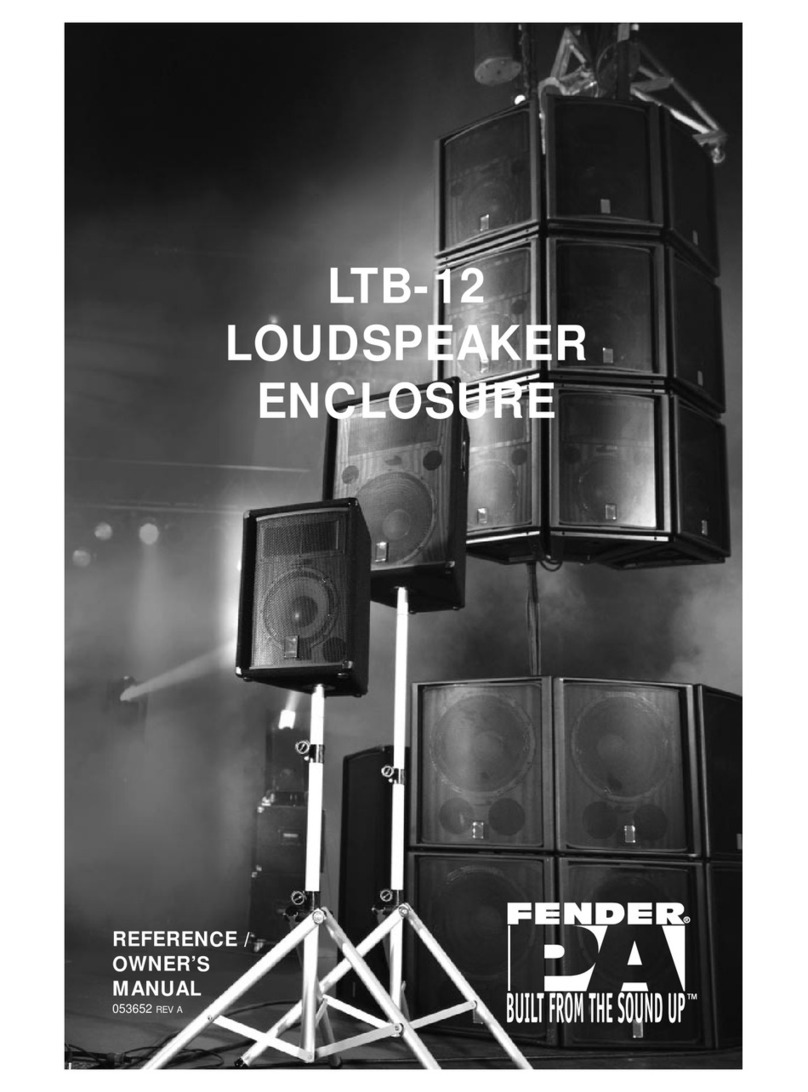 Fender LTB-12 Reference owner's manual