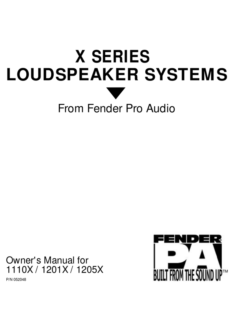 Fender 1110X owner's manual