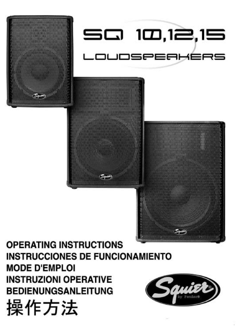 Squier Squier SQ 10 operating instructions