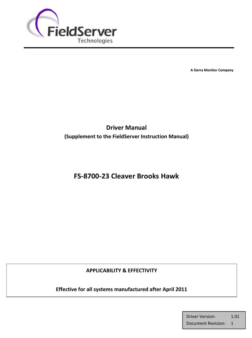FieldServer FS-8700-23 Driver manual