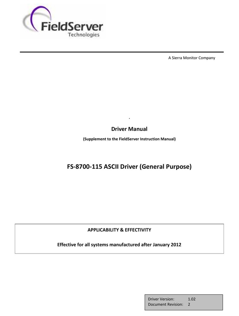 FieldServer FS-8700-115 Release note