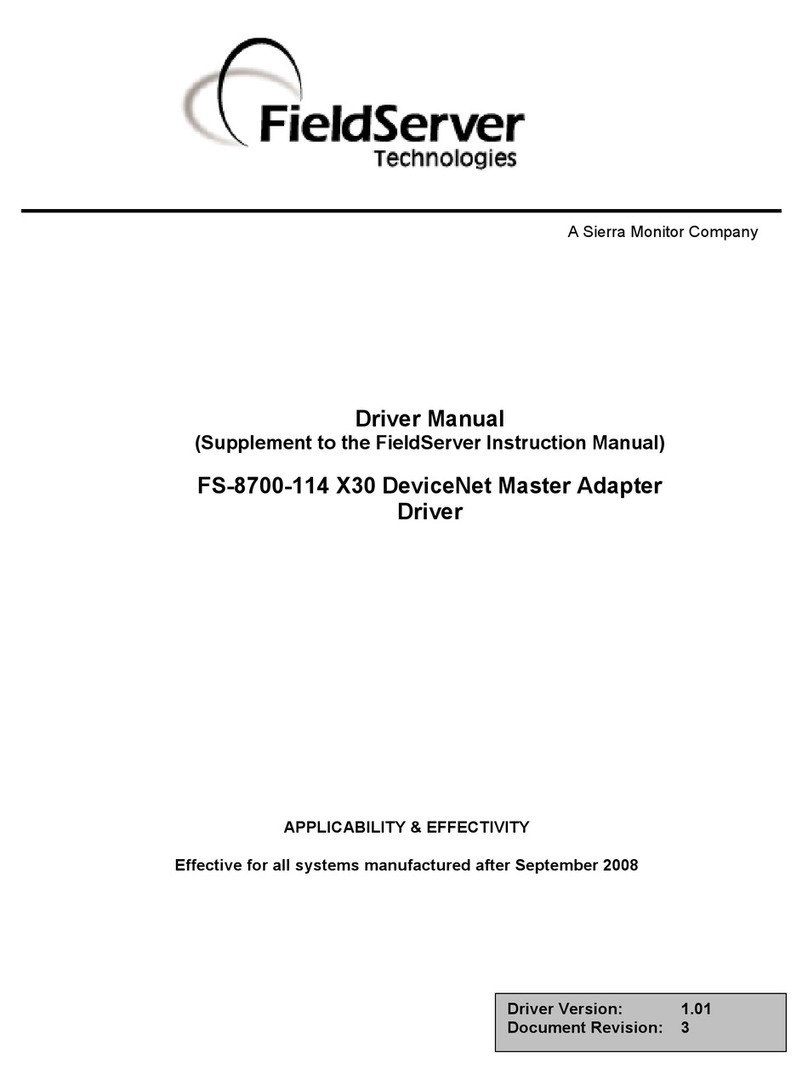 FieldServer FS-8700-114 X30 Release note