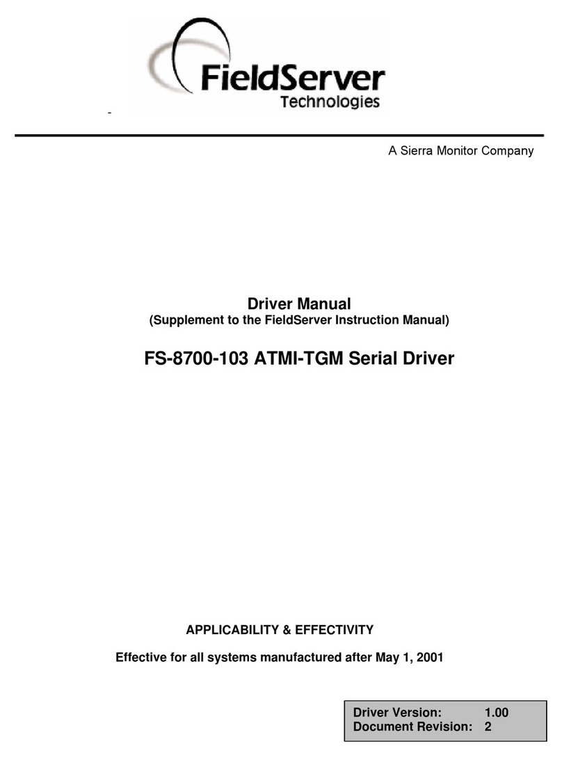FieldServer FS-8700-103 Release note FieldServer FS-8700-103 Release note