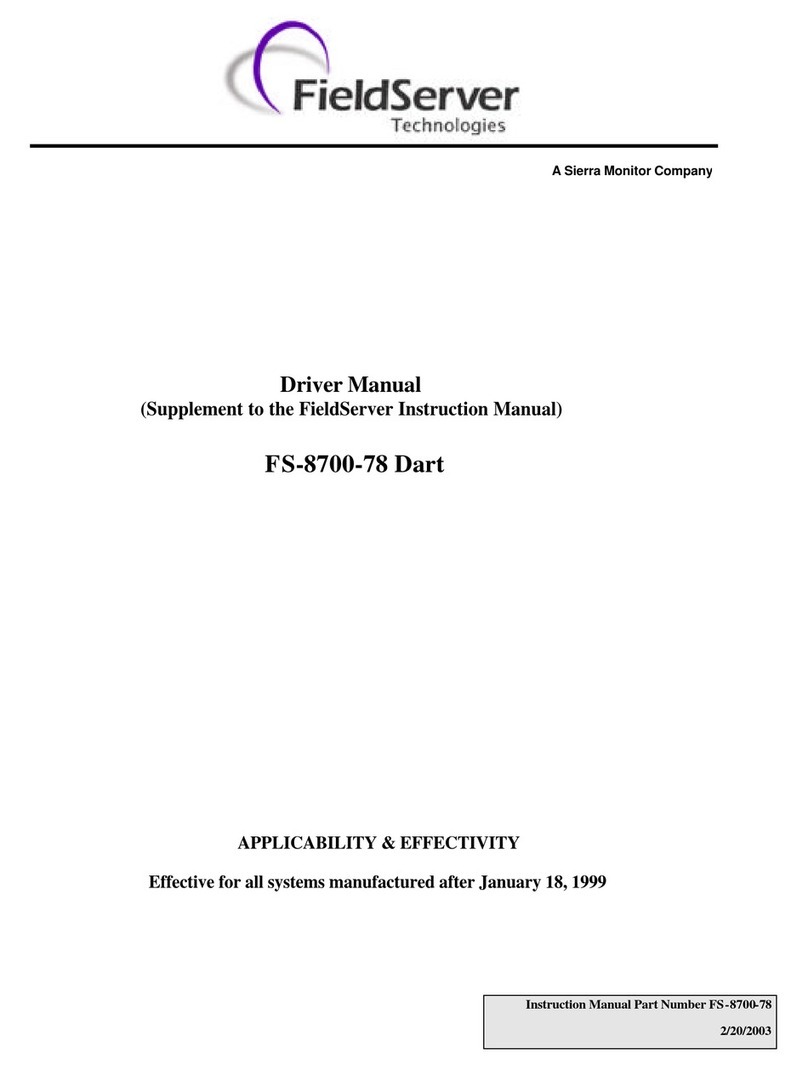 FieldServer Dart FS-8700-78 Driver manual