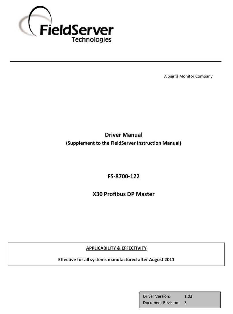 FieldServer A Sierra Monitor Company FS-8700-122 Release note FieldServer A Sierra Monitor Company FS-8700-122 Release note