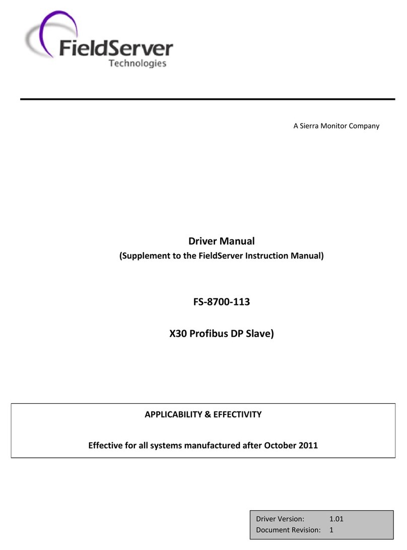 FieldServer Profibus FS-8700-113 Release note